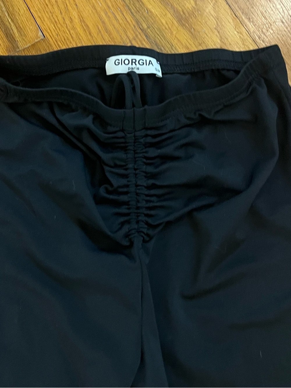 GIORGIA Paris High Rise Flare Yoga Pant Wide Leg Athleisure Stretch Black Size S - Picture 6 of 7